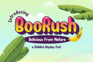 BooRush Typeface: Playful Display Font for Campaign Headlines