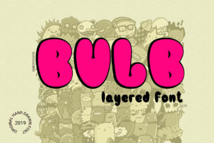 Bulb Layered: A Playful Display Font for Handmade Branding