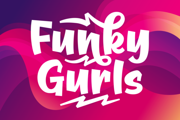 Funky Gurls: The Playful Display Font for Comic-Themed Editorial Design