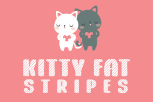 Kitty Fat Stripes: A Whimsical Display Font for Editorial Design