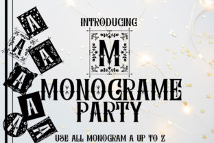 Monograme Party: A Vintage Display Font for Creative Branding