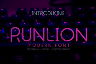 Runlion Typeface: Elevating Editorial Design with Futuristic Mystery